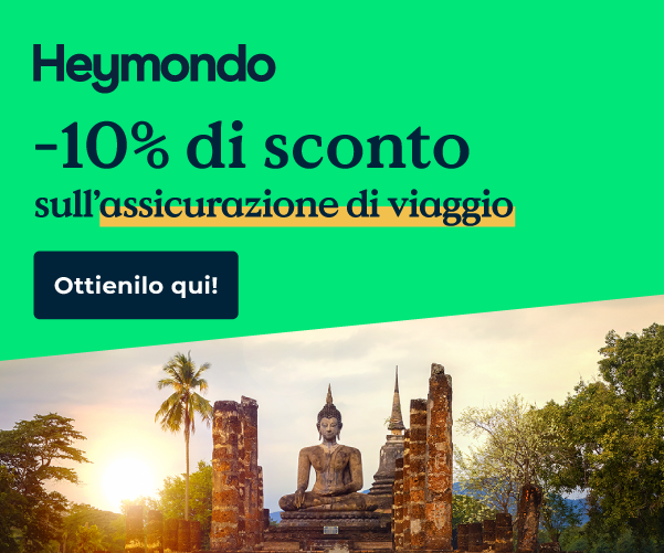 Sconto 10% assicurazione viaggi Heymondo