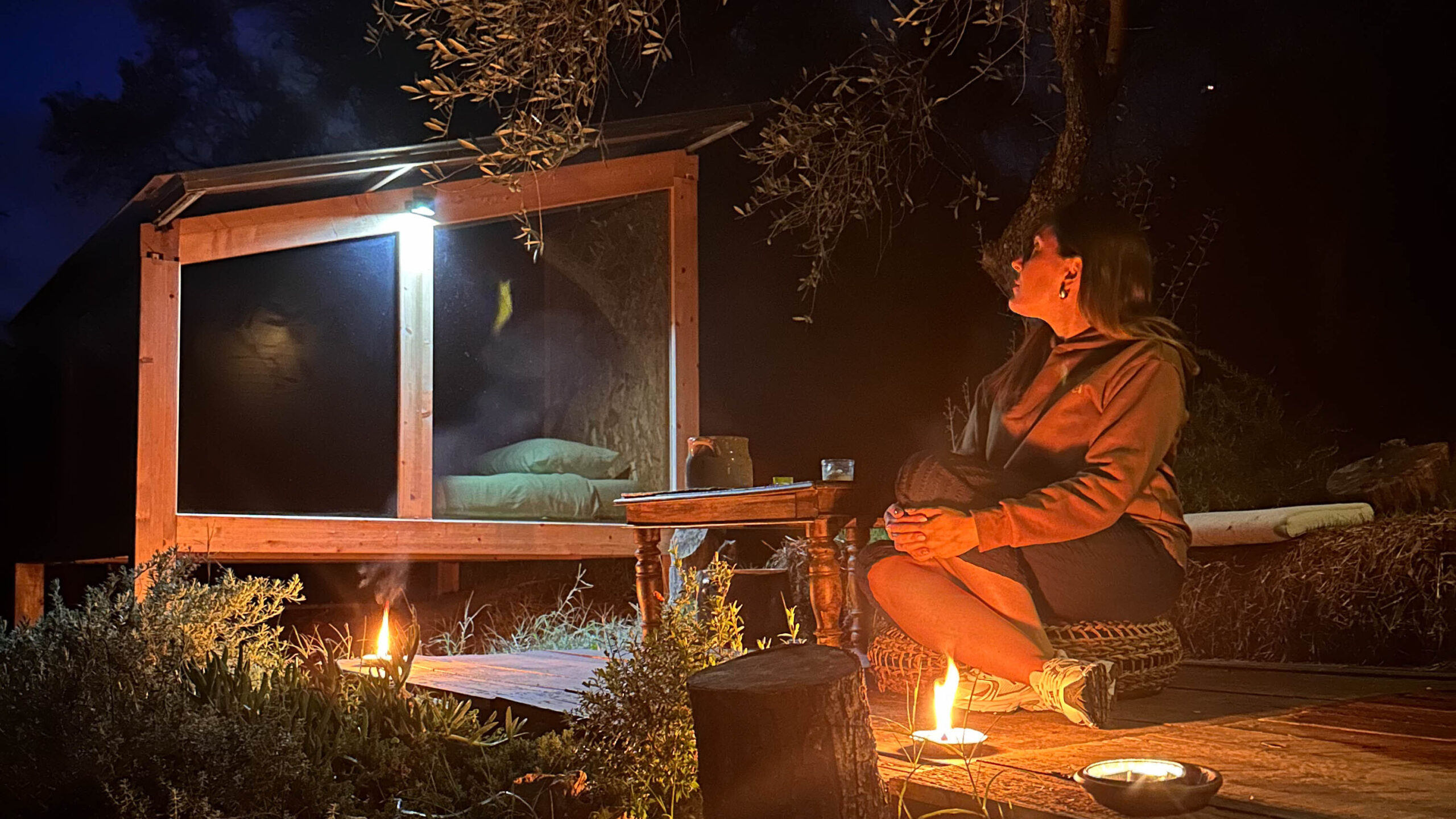 dormire sotto le stelle la skyroom di notte