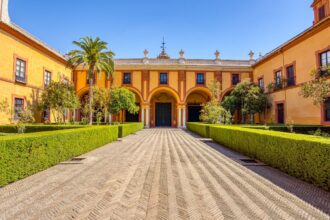 Real alcazar di siviglia giardino interno
