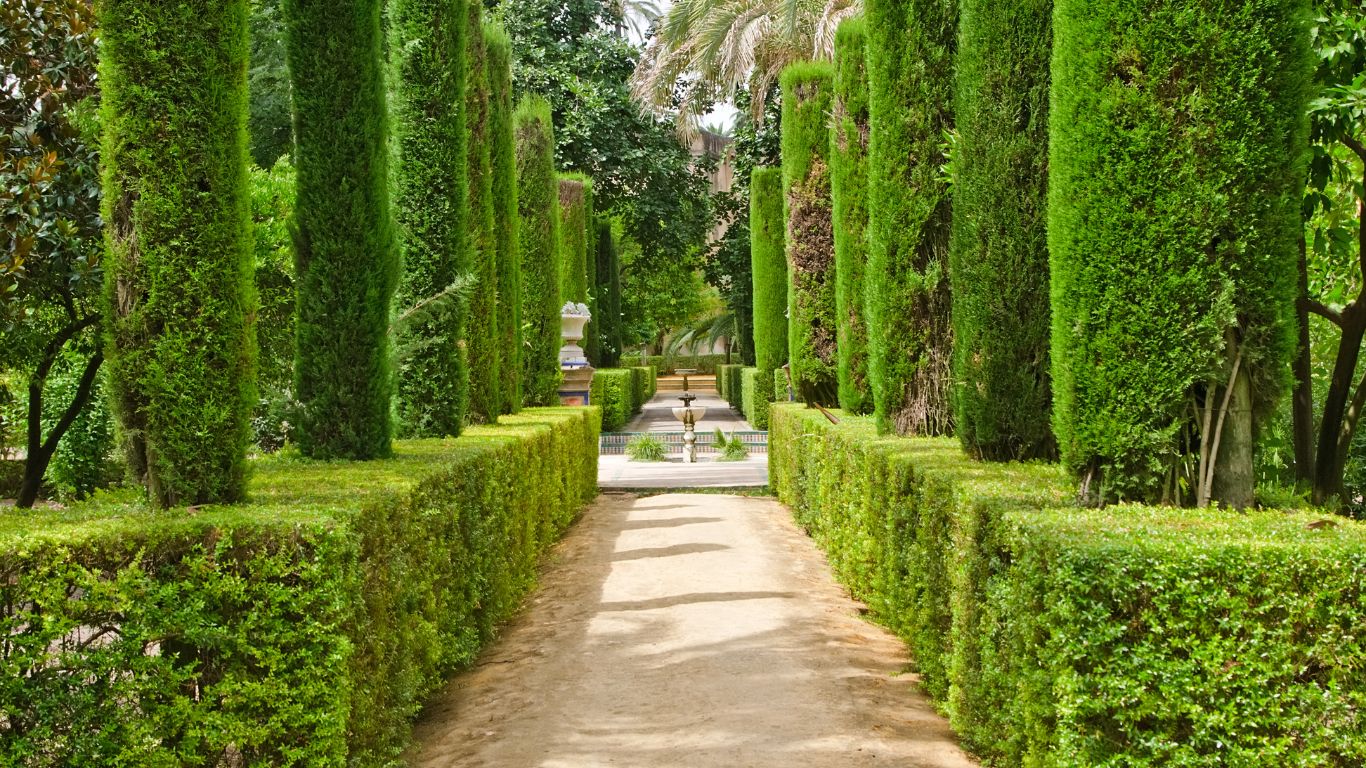 real alcazar di siviglia il giardino dei poeti